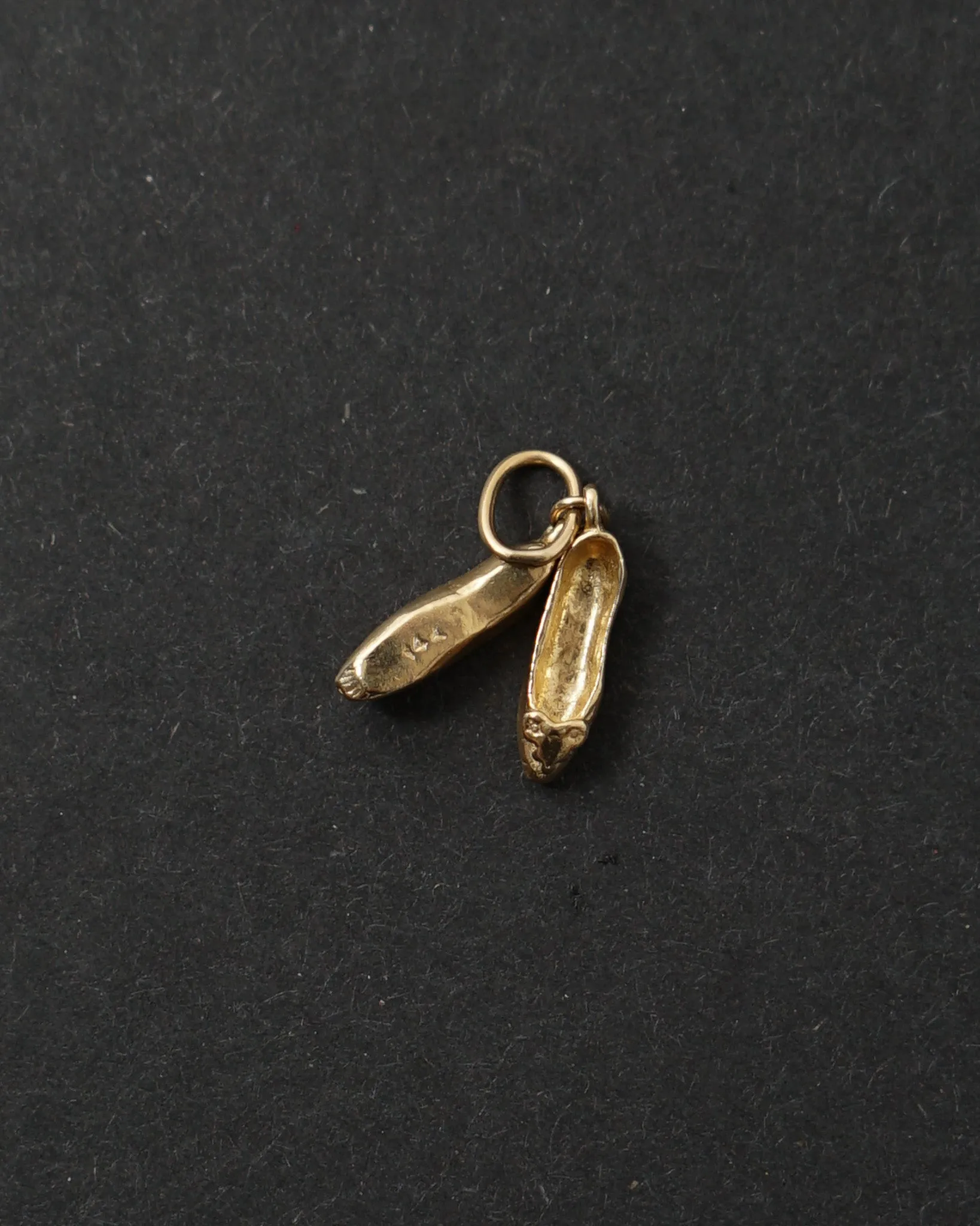 14k Gold Toe Shoes Charm