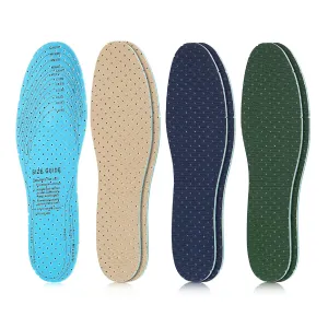 3 Pairs Breathable Shoe Insoles Inserts Ultra-Soft Cushioning Walking Comfort Insoles Double-Layer Latex Foam Perforated Insoles Replacement Insoles for Men 7-11 Woman 2-8