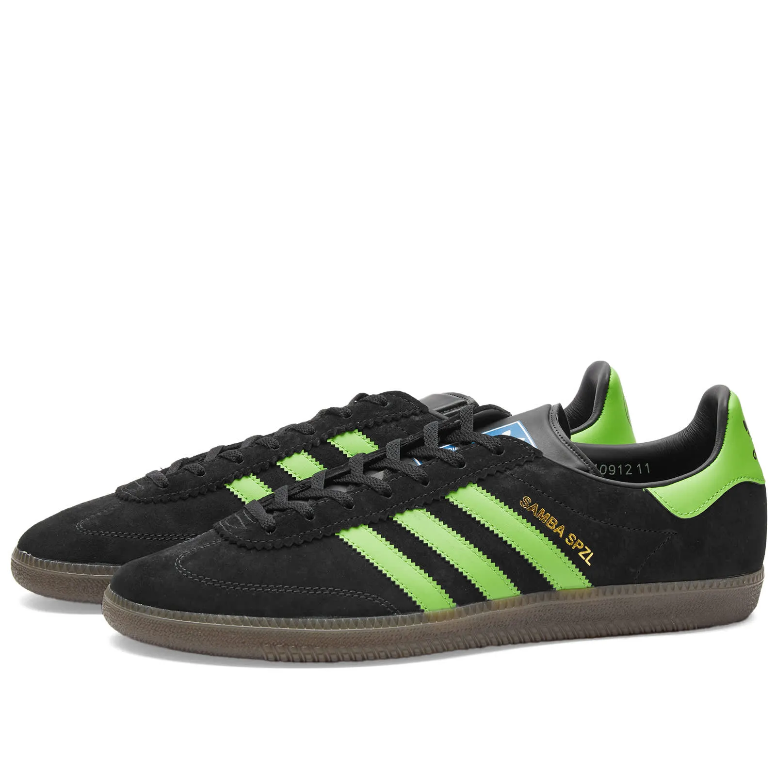 Adidas Spzl Samba Deco Sneakers, Core Black, Lucid Lime & Gum, Core Black, Core Black Lucid Lime & Gum  Lucid Lime & Gum