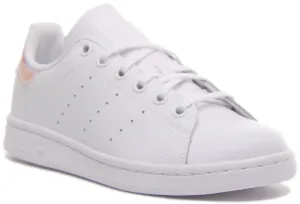 Adidas Stan Smith In White Pink For Juniors