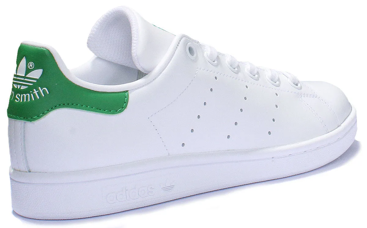 Adidas Stan Smith Leather Trainers In White Green For Women