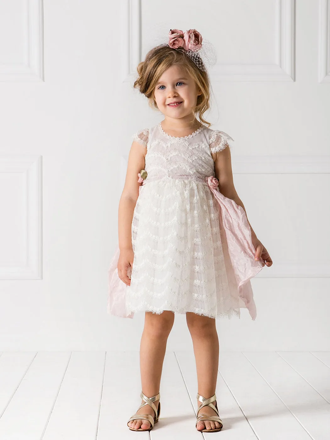 Baptism dress for girl set 2pcs-SALVATORA