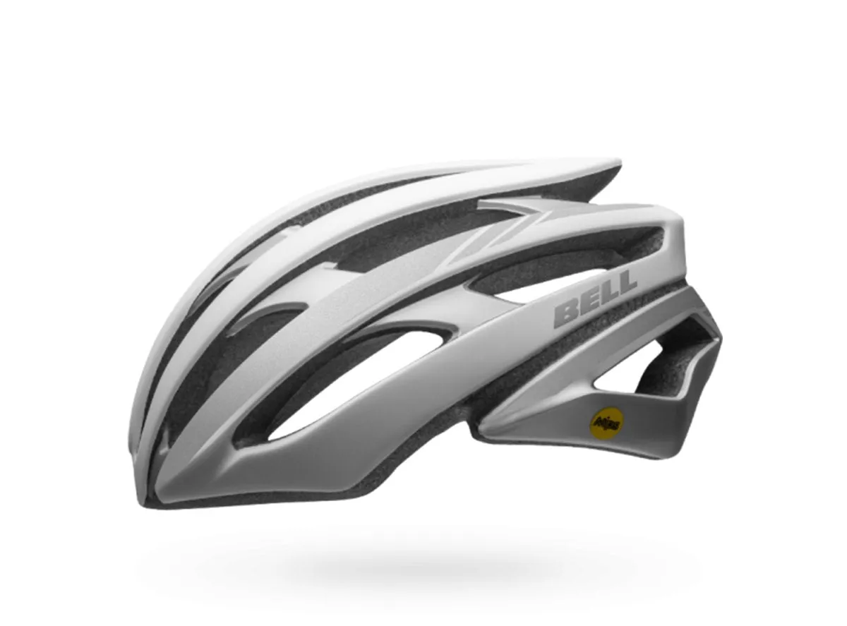 Bell Stratus MIPS Road Helmet - Matt White-Silver Reflective