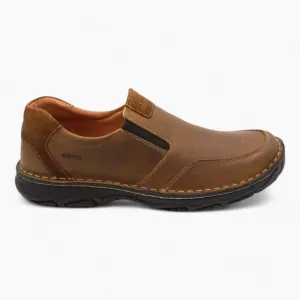 Bell Tan Slip-On Men's Shoe with Black Sole by Dubarry