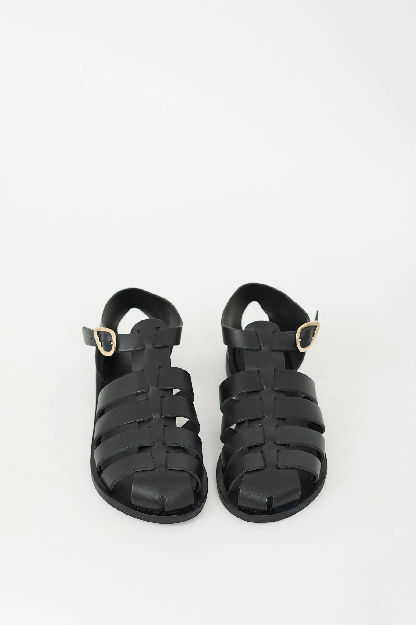 Black Leather Homeria Sandal