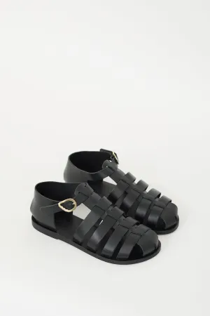 Black Leather Homeria Sandal