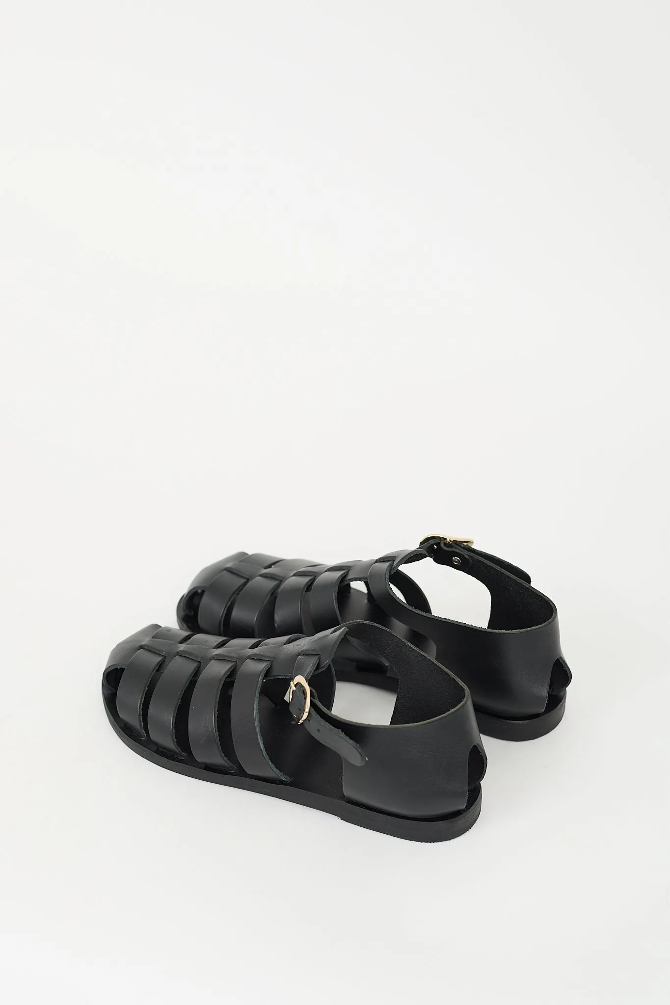 Black Leather Homeria Sandal