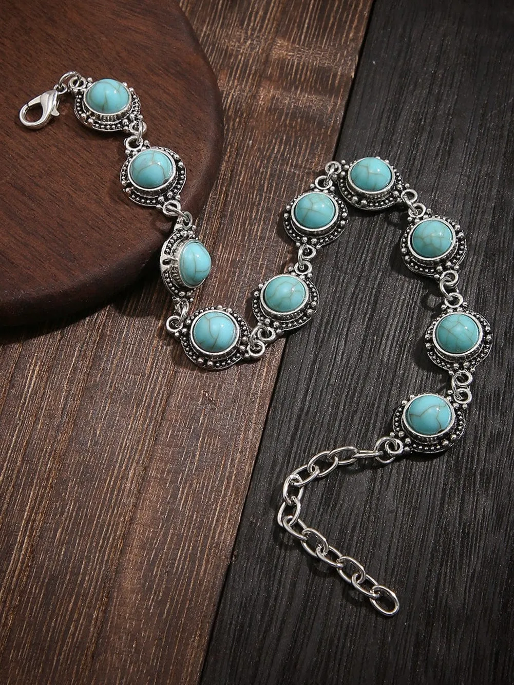 Bohemian Mint Opal Adjustable Anklet