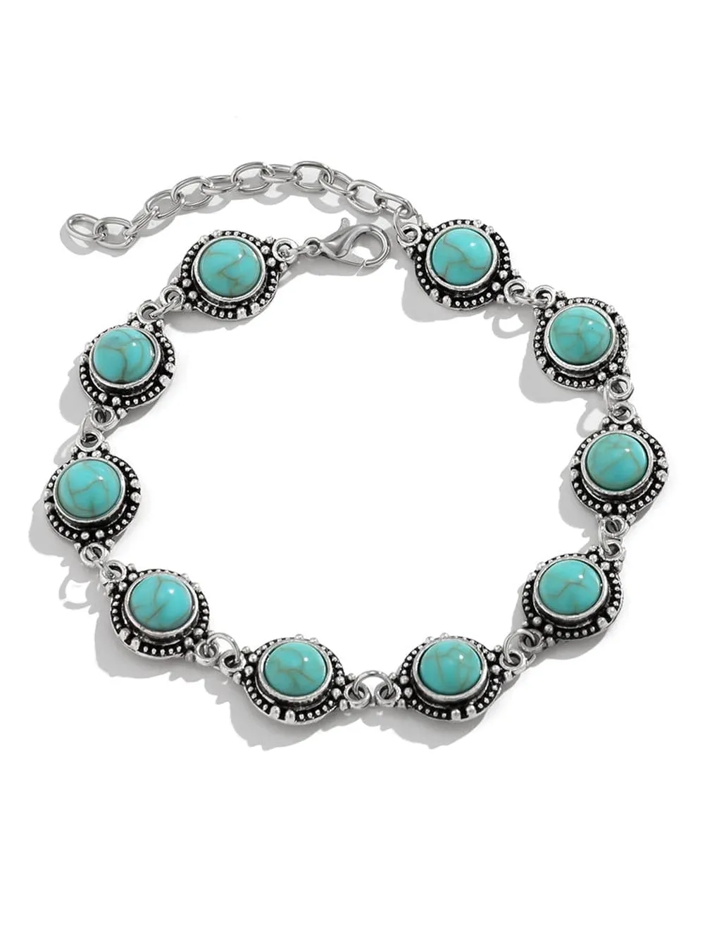 Bohemian Mint Opal Adjustable Anklet