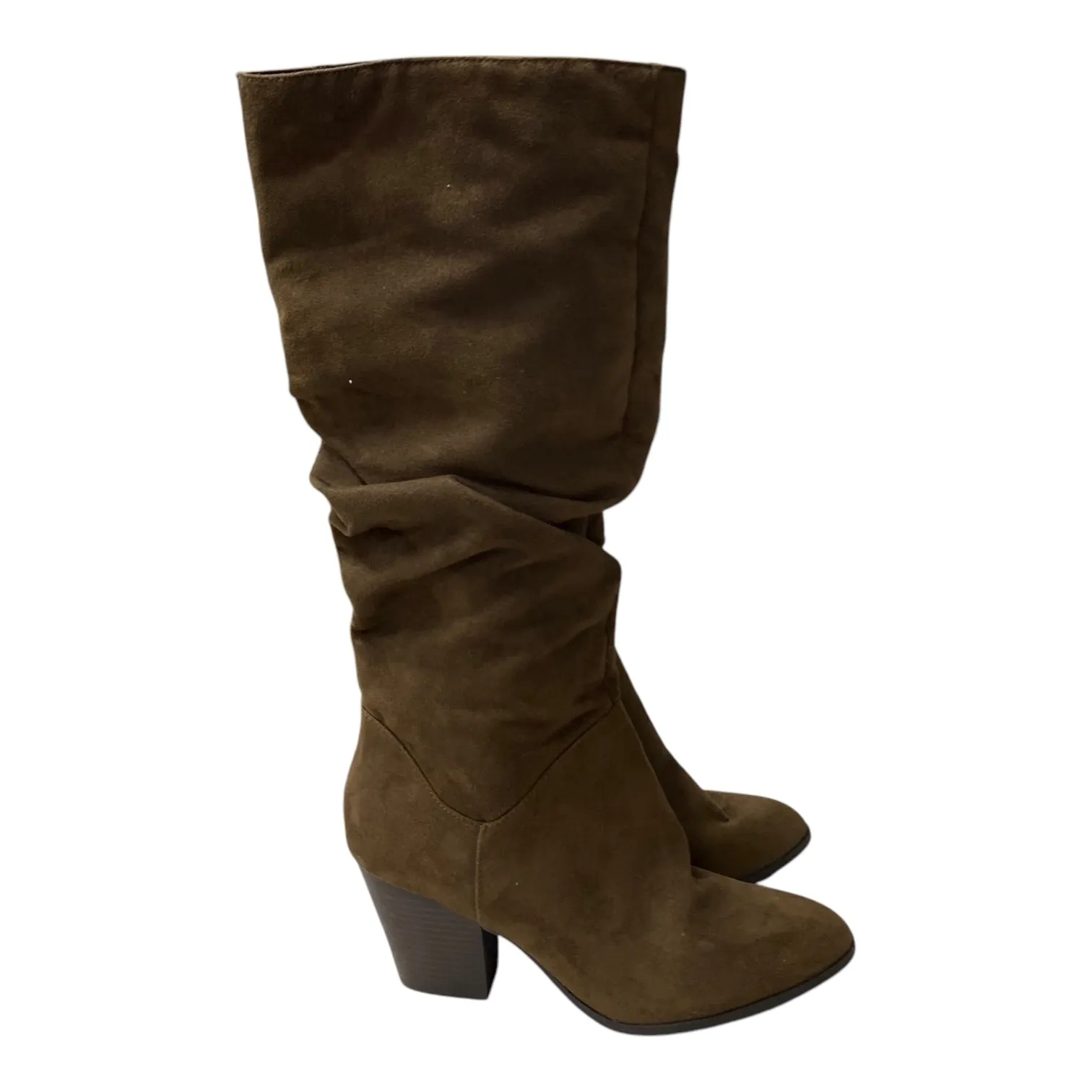 Boots Knee Heels By Ana In Brown, Size:10