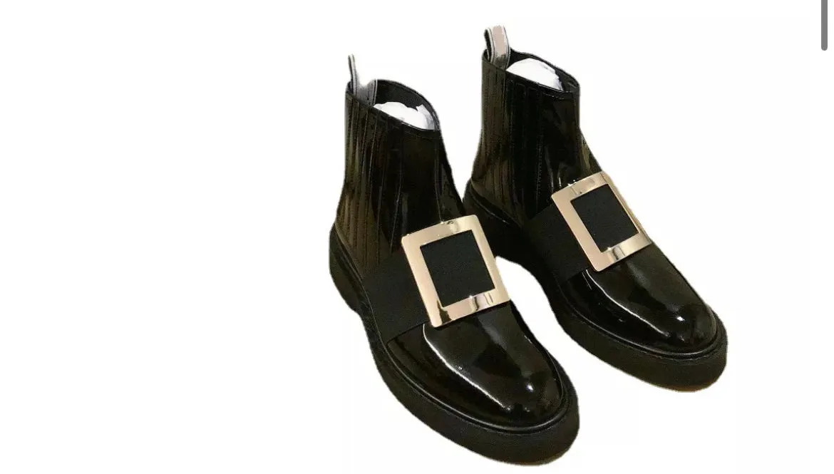 Buckle Up Chic  - Women's Ankle Boots