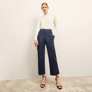 Christy Pant - Stretch Denim Suiting :: Dark Wash