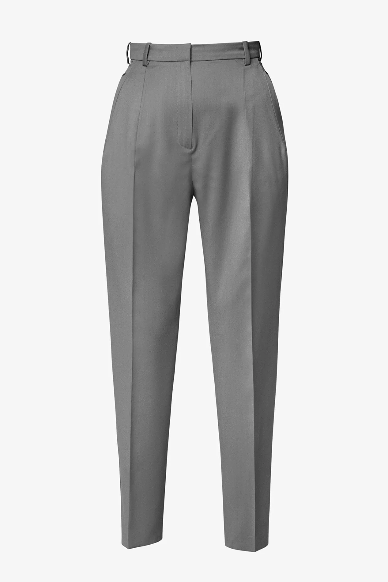 Classic Conic Wool Pants in Anthracite