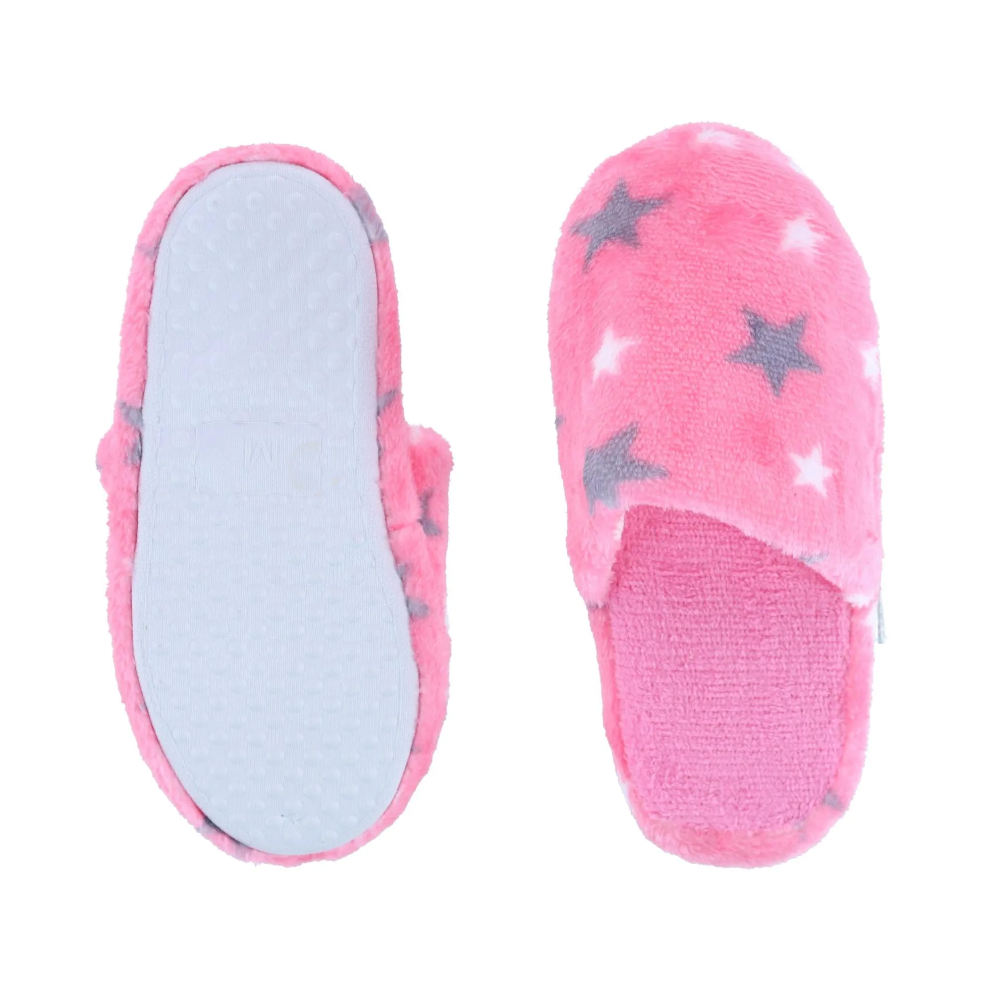 CTM® Girl's Night Star Slip On Slippers