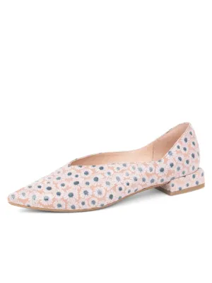 Daisy Pointed Toe Leather Flat