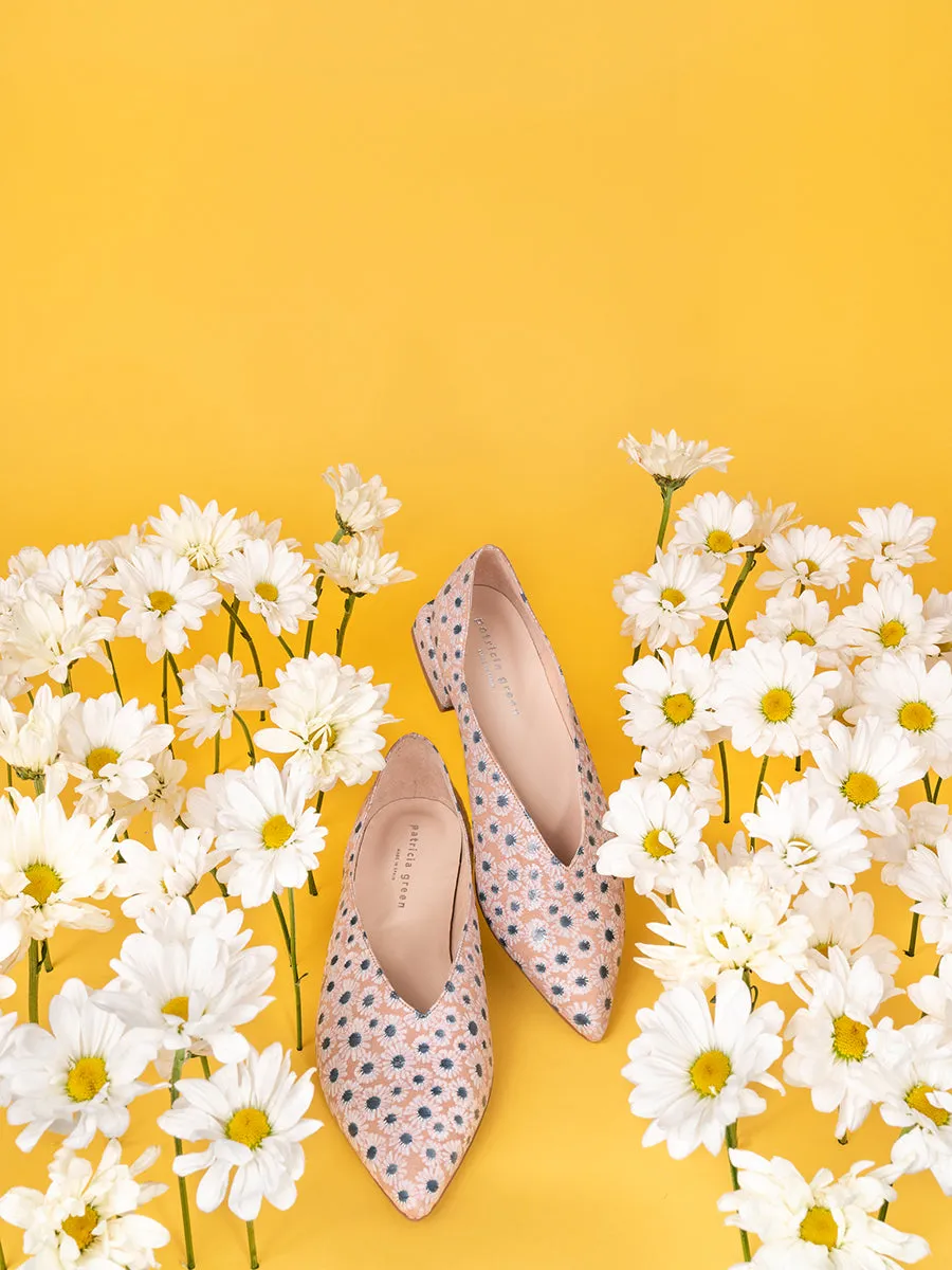 Daisy Pointed Toe Leather Flat