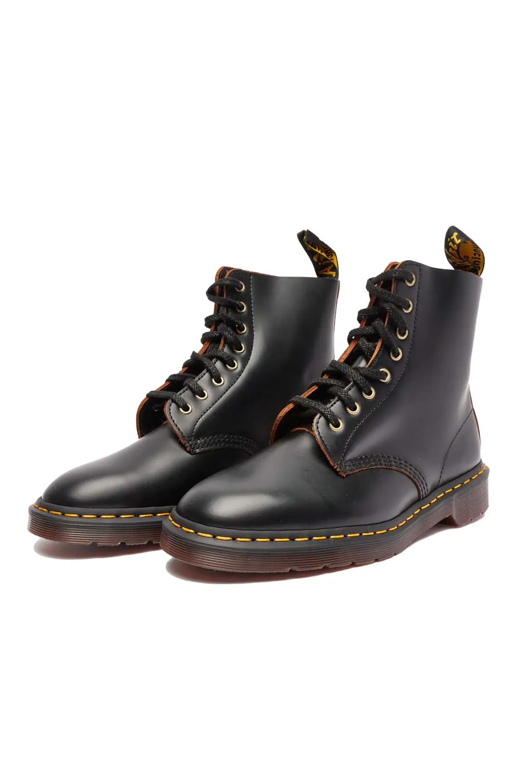 Dr Martens Mens 1460 Pascal Shoes 'Black Vintage Smooth'