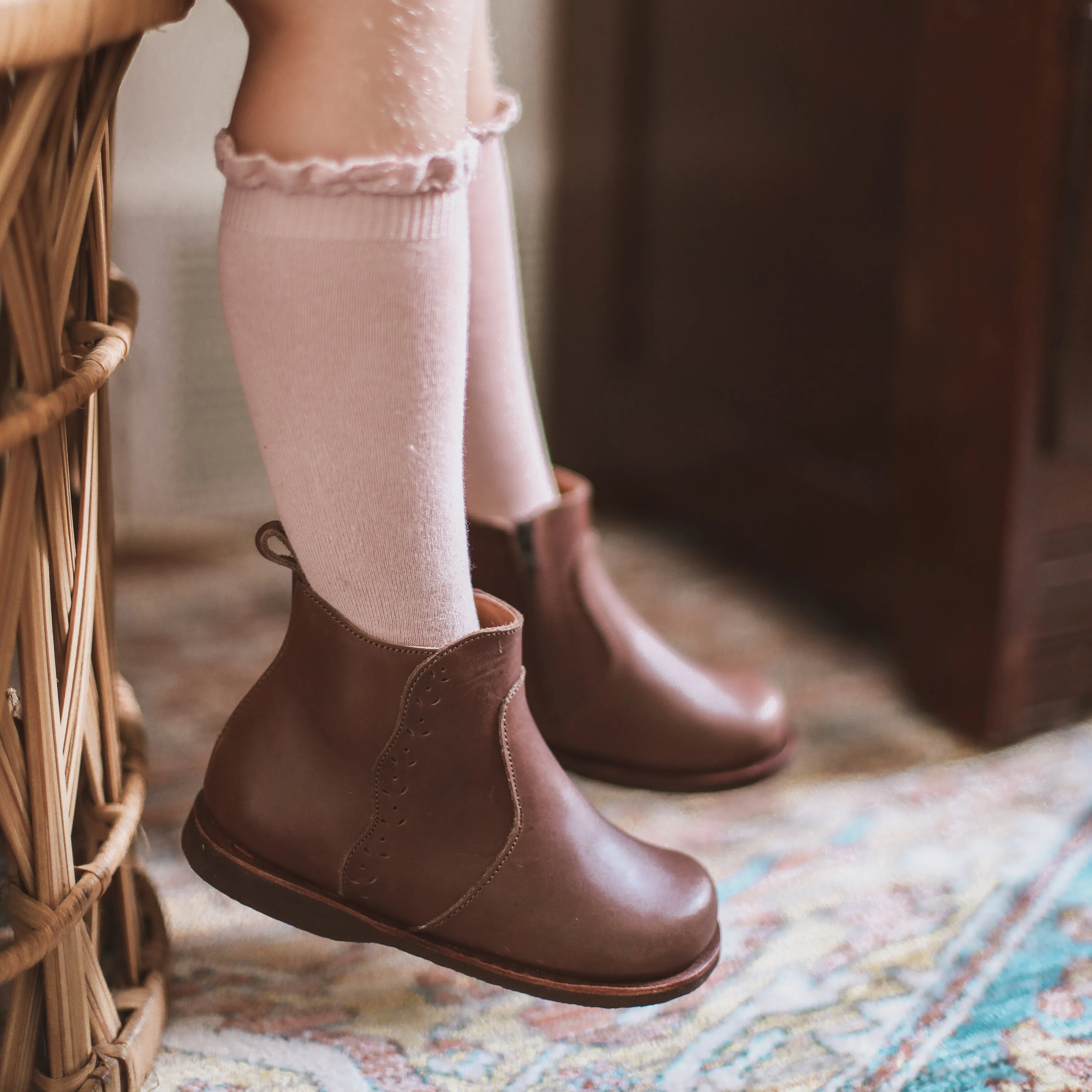 Espresso Ophelia {Children's Leather Boots}