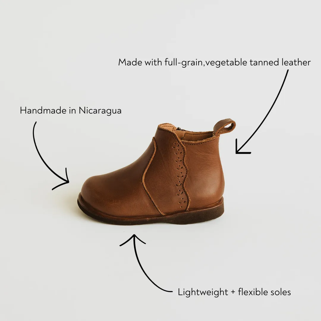 Espresso Ophelia {Children's Leather Boots}