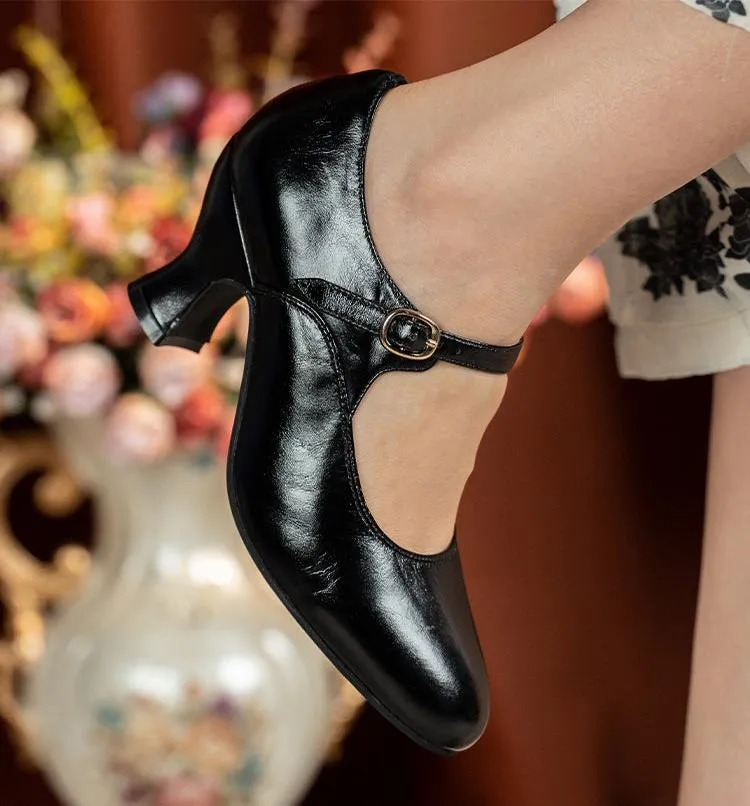 Hepburn 赫本 1920s Genuine Leather Classic Mary Janes