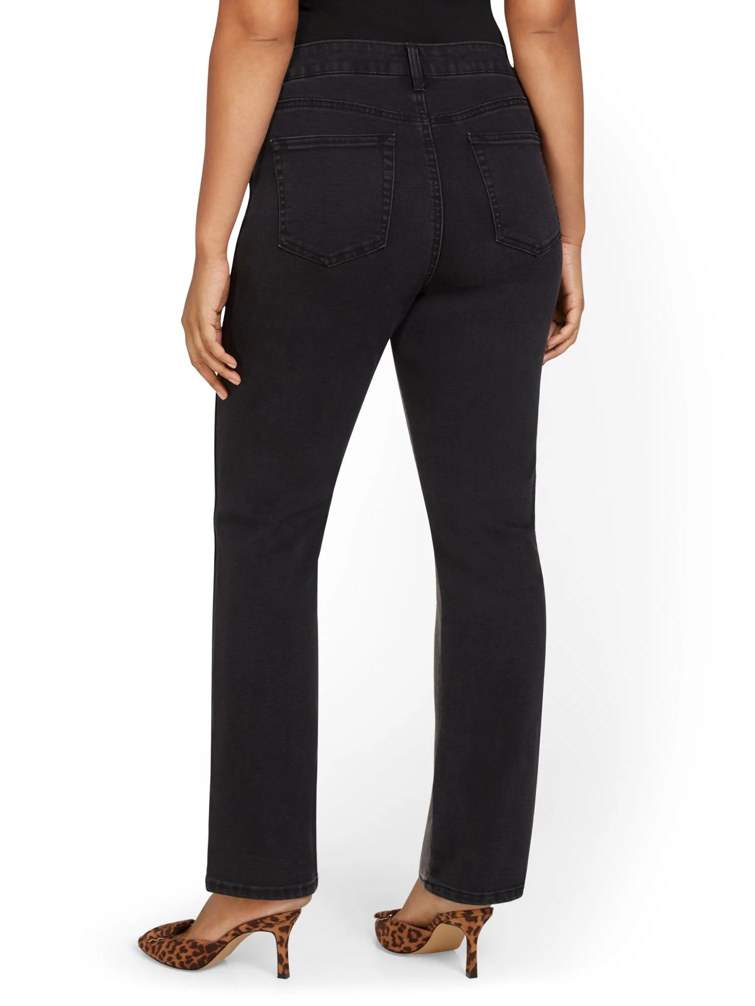 High-Waisted Colorblock Relaxed Jeans