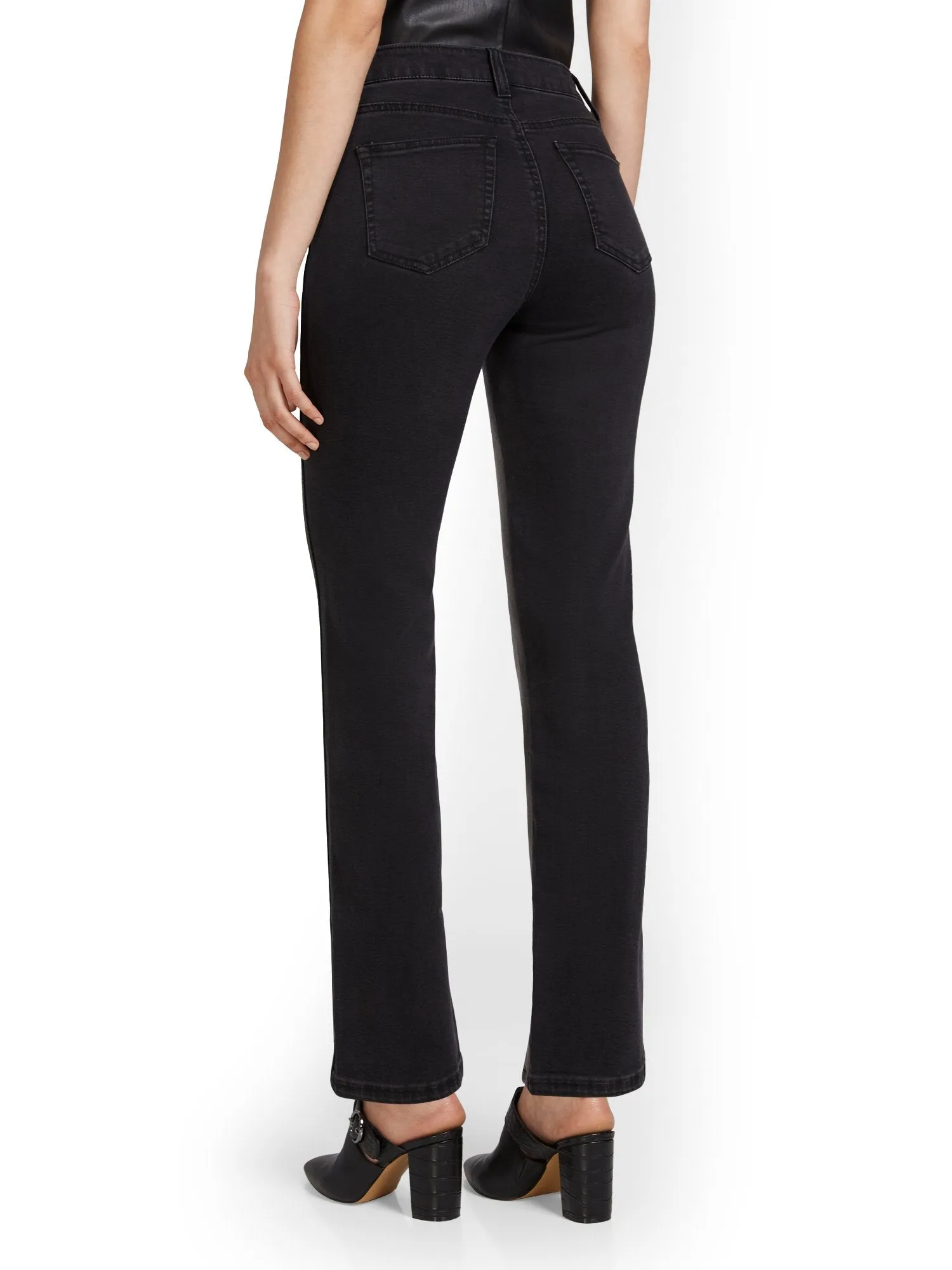 High-Waisted Colorblock Relaxed Jeans