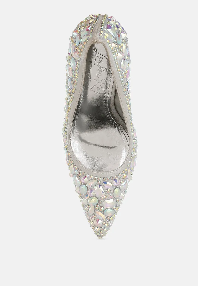 Iceout Diamante & Rhinestone Embellishments Pumps