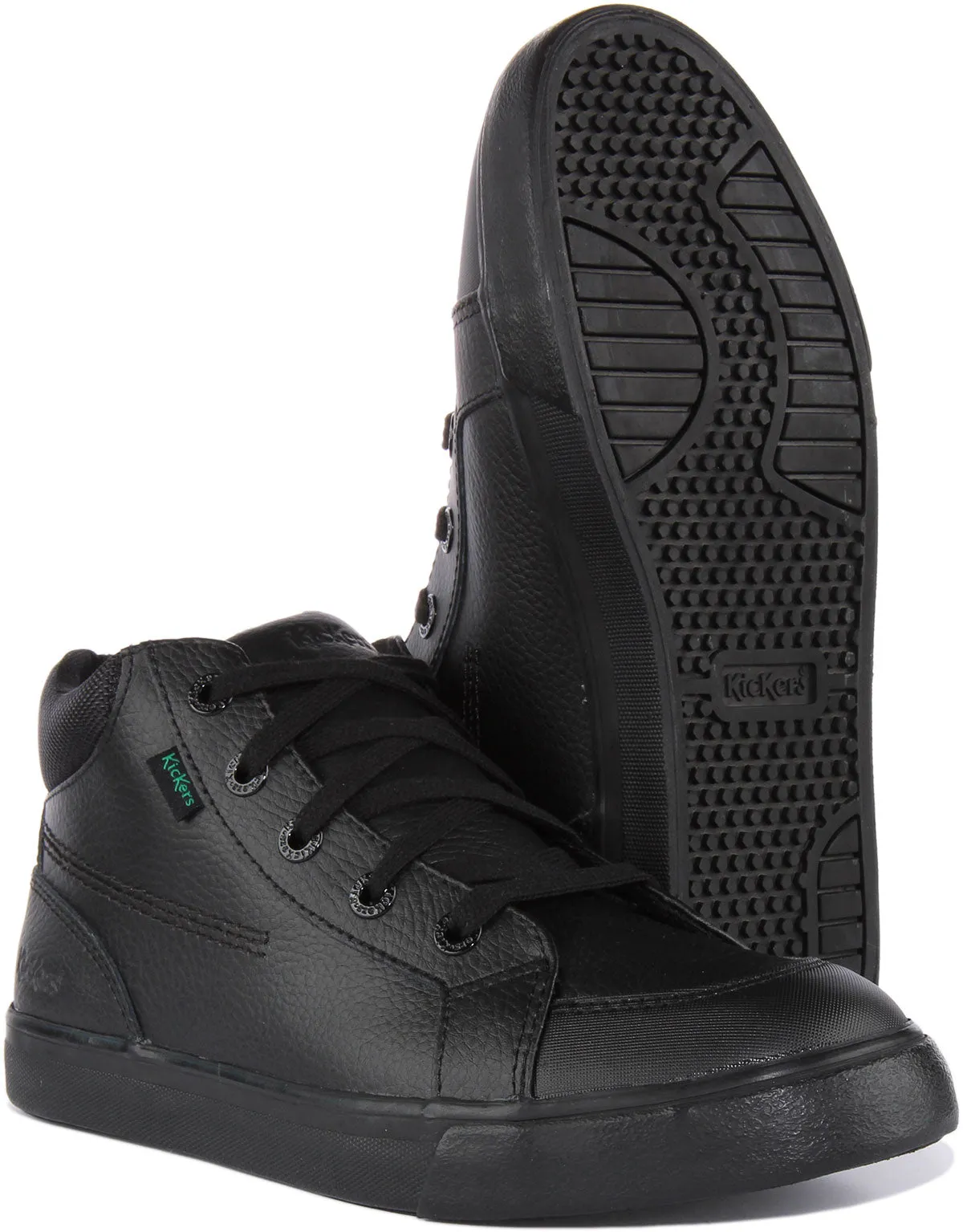 Kickers Tovni Hi Padded In Black For Junior