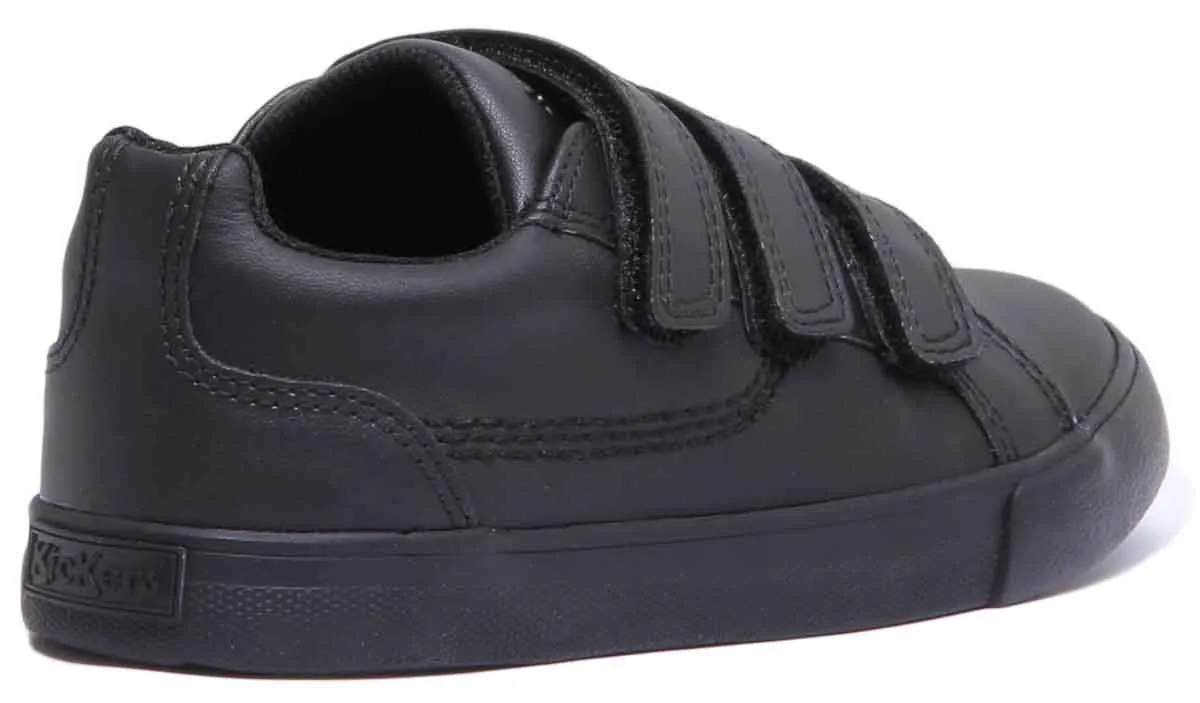 Kickers Tovni Trip Velcro In Black in Junior Size UK 12.5 - 2.5