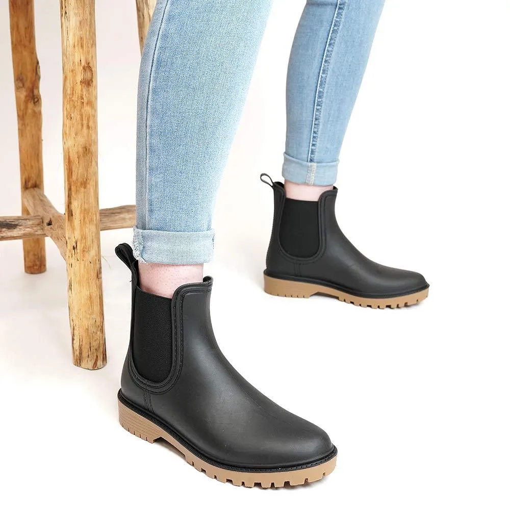 Laurina Black Gumboots