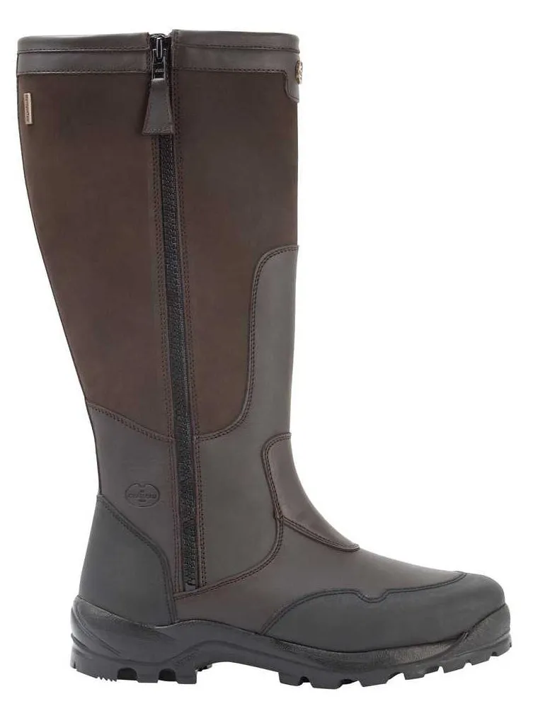 LE CHAMEAU Turenne Boots - Mens Leather & Nubuck Full Zip - Dark Brown