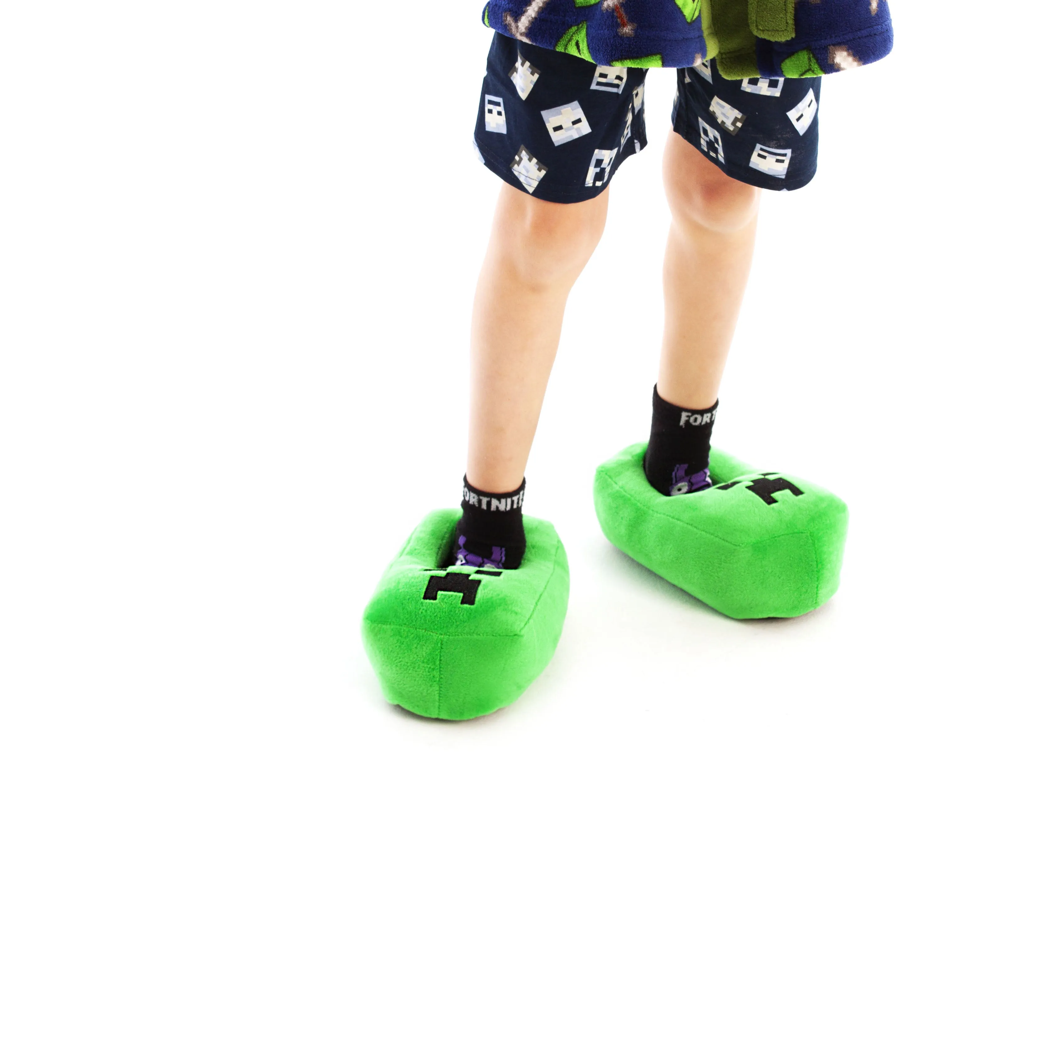 Minecraft Creeper Kids/Boy's 3D Slipper