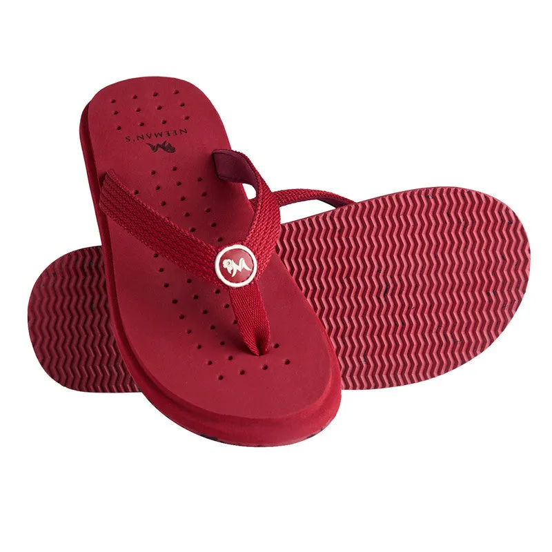 Neeman's Eco Flip Flops for Men | Coal Maroon