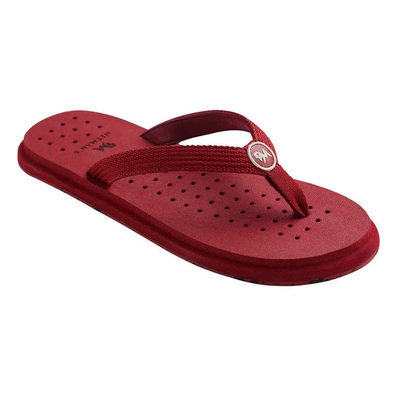 Neeman's Eco Flip Flops for Men | Coal Maroon