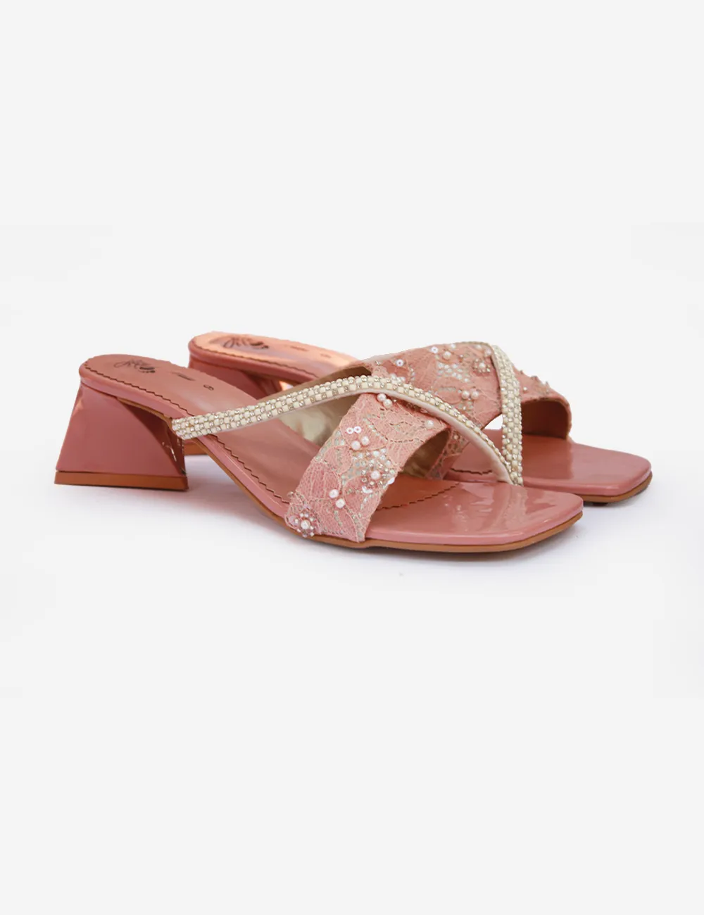 Peach | Stylish Heel Slippers for Women