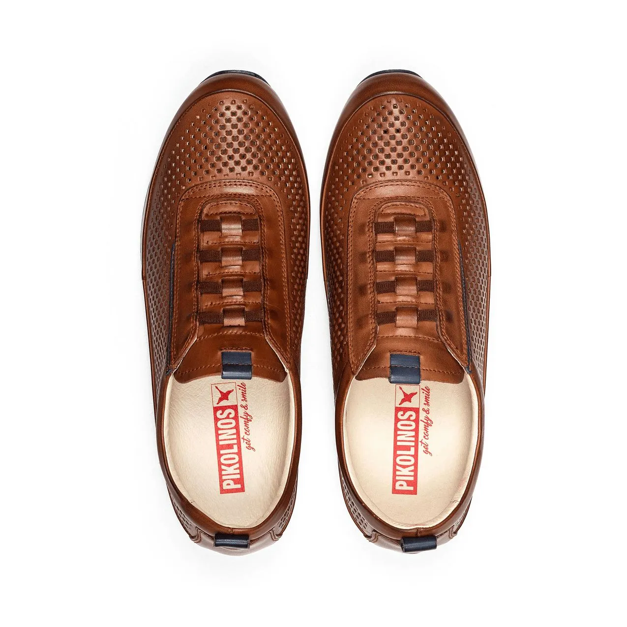 Pikolinos Liverpool M2A-6252 Mens Cuero Brown Leather Lace Up Trainers