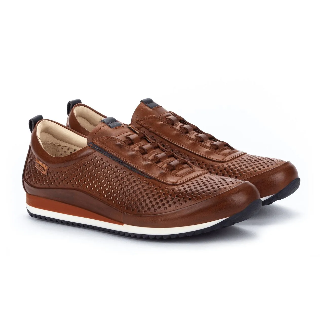 Pikolinos Liverpool M2A-6252 Mens Cuero Brown Leather Lace Up Trainers