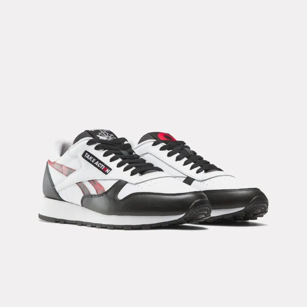 Reebok Footwear Men Reebok x Global Citizen Classic Leather Shoes BLACK/WHITE/RED