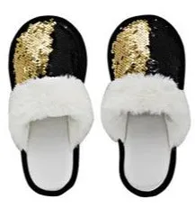 Sequinned Slippers - 6 Assorted Colours