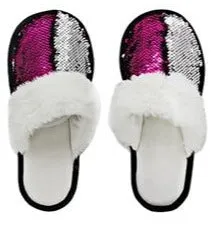 Sequinned Slippers - 6 Assorted Colours