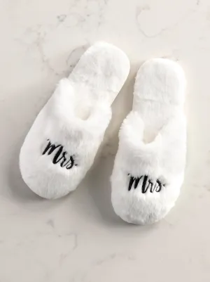 Shiraleah "Mrs" Bridal Slippers, Ivory