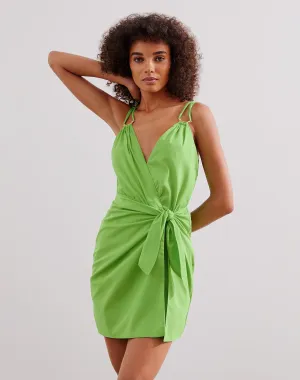 Shiso Short Dress (exchange only) - Acid Green