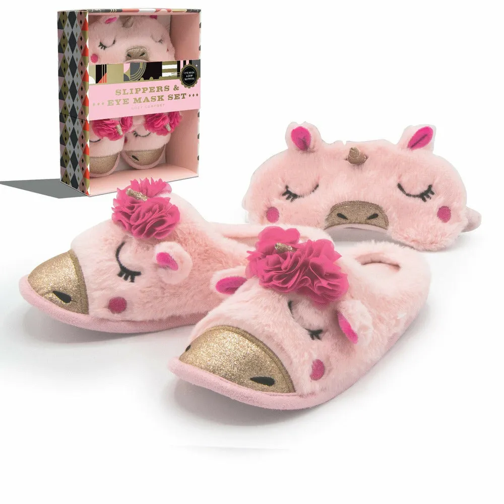 Sleeping Eye Mask and Slipper Set