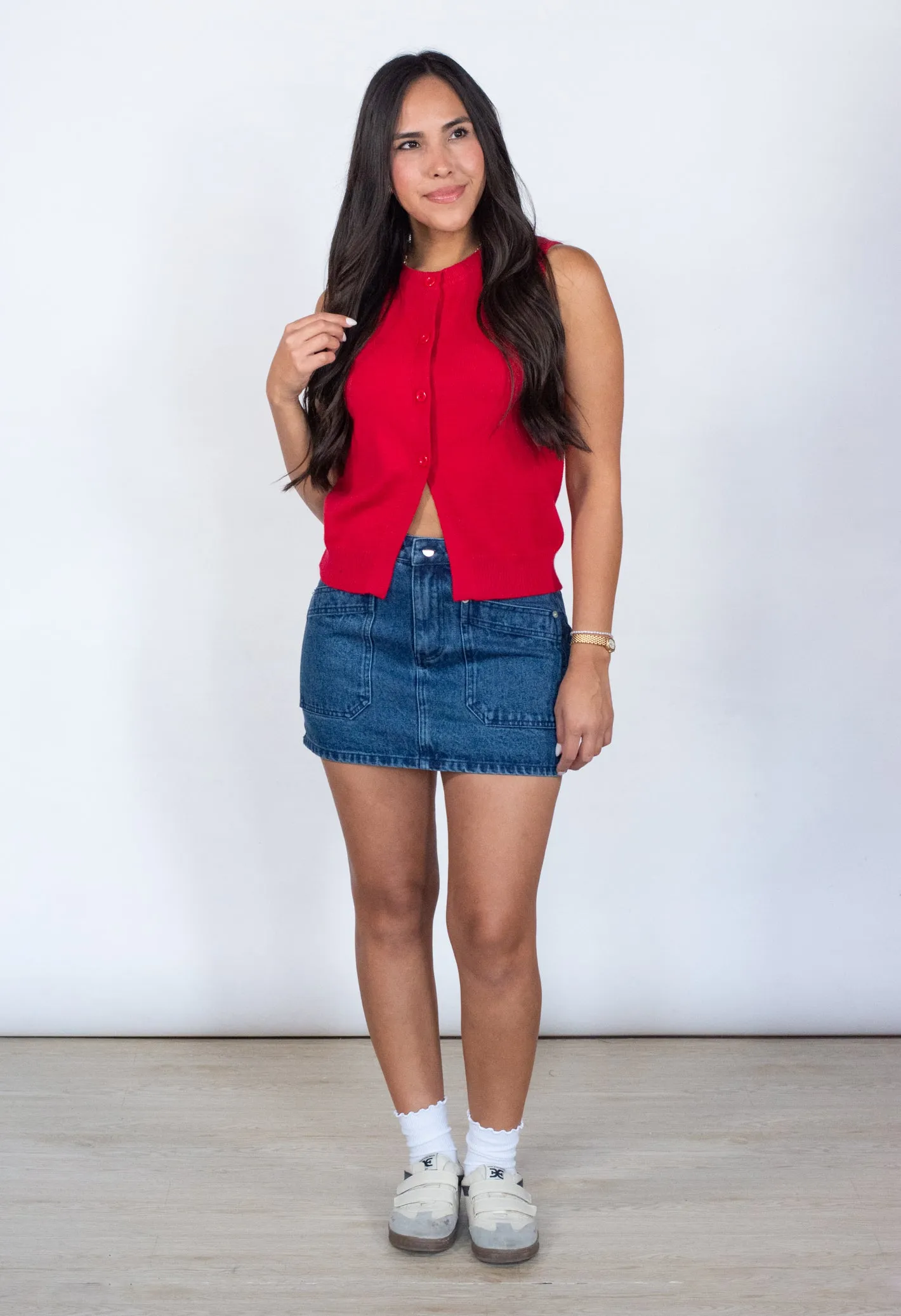 So Chic So Fine Pocket Denim Skirt