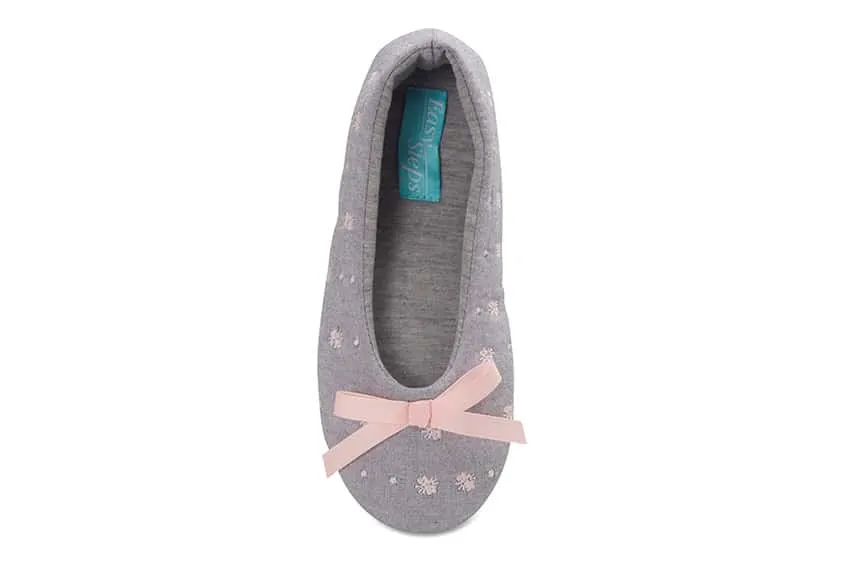 Sonia Slipper in Grey Fabric