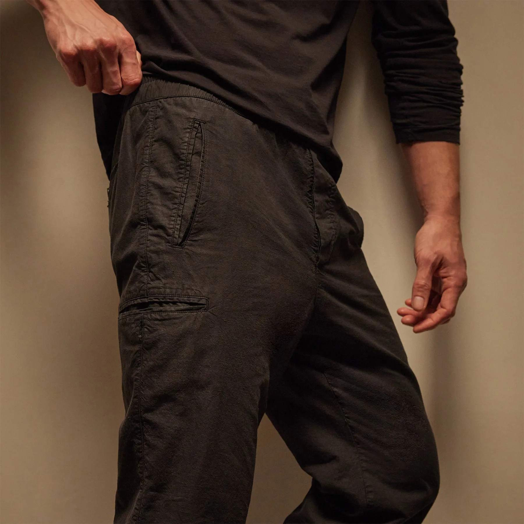 Textured Relaxed Pant - Black