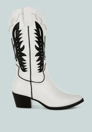 Thistle Winged Patchwork Cowboy Boots