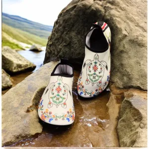 Turtle White Native American Aqua Shoes