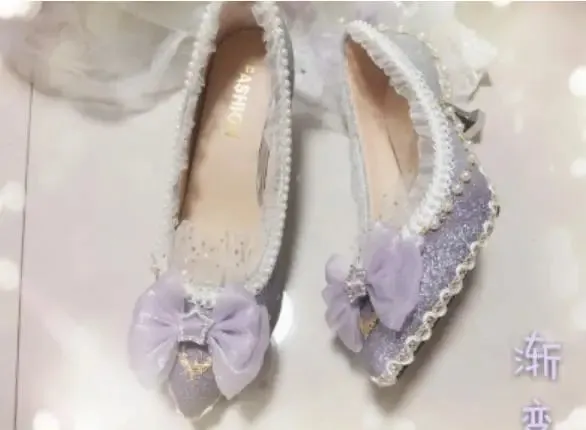 Uniwim princess daily japanese high heel vintage lace bowknot bandage kawaii shoes cosplay loli women shoes Lolita shoes sweet