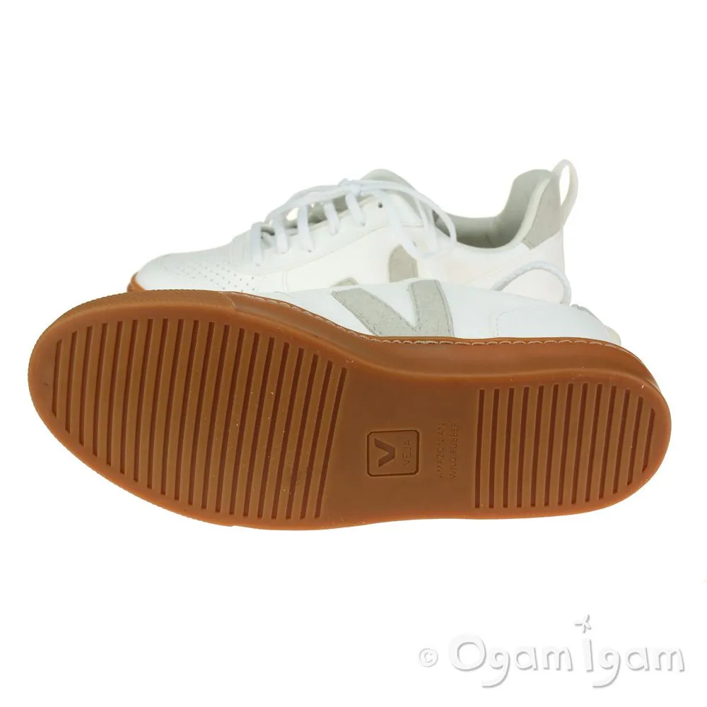 Veja V-10 Lace Boys Girls White Gum Sole Vegan Trainer